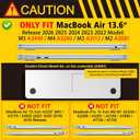 May Chen Case for MacBook Air 13/13.6-inch (M5/M4/M3/M2, 2022-2026 Models A3449 A3240 A3113 A2681), Lightweight | Closes Seamlessly | Ideal for Work Hard Shell Case, Clear Glitter