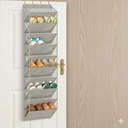 10 Tier Clear Over the Door Shoe Organizer Storage, Deep Pockets Large Hanging Shoe Rack for Closet Door, Fit 20 Pairs Shoe Holder Hanger for Sneakers, Boots