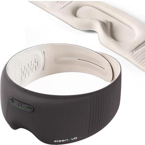 Sleenova Sleep Eye Mask with Bluetooth Headphones - Side Sleeper Optimized with Integrated Offline Audio for Phone-Free Use - 3 Modes for Rest, Nap & Travel