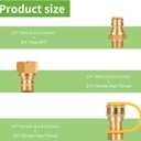 3/4 Propane Quick Connect Fittings-3PCS Natural Gas Quick Disconnect Adapter for Grill, Fire Pit, Heater