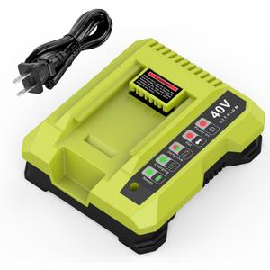 OP401 40V Battery Charger Replacement for Ryobi 40V Charger, Compatible with Ryobi Batteries OP4026, OP40201, OP4040, OP40401, OP4050, OP40501, OP40601