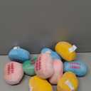 Fun Express 10 Pcs Plush Conversation Hearts - 4 inch - 4 Colors and Messages - Stuffed Valetines Day Toys