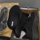 Women's Non Slip Work Shoes Slip Resistant Nurse Sneakers with Arch Fit Support Comfortable Mesh Walking Shoes for Food Service Chef Kitchen Restaurant Black 11 (Black)