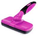 Self Cleaning Slicker Brush for Cat and Dog Coat - Detangler Dog Brush for Shedding & Grooming - Super Easy to Clean Deshedding Grooming Tool Removes Loose Pet Hair, Mats and Tangles (Pink)