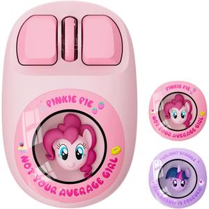 My Little Pony Wireless Mouse - Pinkie Pie Edition, 3D Character Design Silent Click Mouse with 1600 DPI, Dual-Mode (2.4GHz/Bluetooth), Ergonomic for Mac/Windows