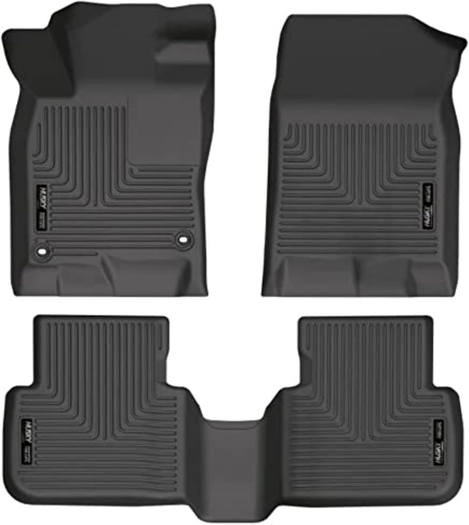 Husky Liners Weatherbeater Floor Mats | Fits 2022-2025 Honda Civic Hatchback/Sedan; 2023-2024 Acura Integra, Hatchback | Front & 2nd Row, 3-pc Black - 95521