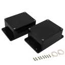 Junction Box IP65 Waterproof Dustproof ABS Plastic Universal Electric Project Enclosure with Fixed Ear Black External Size 4.5x3.5x2.2 inch (2pc)