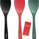 Upgrade Silicone Spatula Spoon Set,VOVOLY Heat Resistant Rubber Spoonula, Seamless Non-Stick Flexible Scrapers for Baking Mixing Tool, 3 Pack