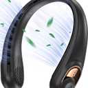 KIDEE Neck Fan, Portable Bladeless Neck Fans, Upgrade 360 Airflow, Super Quiet, 3 Speeds, 4000mAh Personal Wearable Neck Fan, Upgraded Cooling Air Volume USB Rechargeable Hands Free Fan (Black)