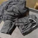 SONORO KATE Ultra-Soft Sheet Set - Premium 1800 Collection - Deep Pockets - 3-Pieces - Queen, Pinstripe - Gray/White