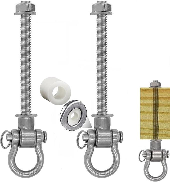 2 Bearing Silent Heavy Duty Swing Hanger Permanent Anti-Rust 180 Swing, 1500 lb Capacity sandbag Yoga Swing Hammock Chair,11'' 2 Bearing Silent Heavy Duty Swing Hanger Permanent Anti-Rust 180 Swing, 1500 lb Capacity sandbag Yoga Swing Hammock Chair,11''