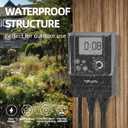 2 x TiFFCOFiO New Digital Outdoor Timer Waterproof, Dial Programmable Method, Outdoor Light Timer with 2FT Extension Cord, 2 Grounded Electrical Outlets for Lights, 6 Sets of Programs, 20A/2500W (Digital, 1 PACK)