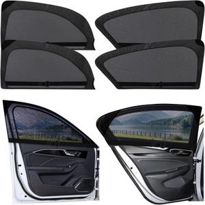 XCBYT Car Window Shades, Car Window Covers to Block UV and Heat, Window Shade for Bay in Car, Car Window Screen for Privacy Protection with Elastic Breathable Mesh for Camping Napping Dressing