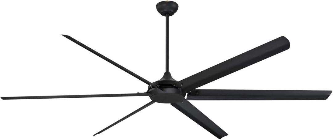 Westinghouse 7224800 100-Inch Industrial Ceiling Fan, HVLS Indoor/Outdoor Large Commercial Ceiling Fan with Remote, High Airflow DC Motor for Warehouses, Garages, & Large Rooms, Matte Black Finish