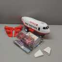 Dwi Dowellin Airplane Toy with Fire Truck Cars and Play Mat,Plane with Lights and Sounds for 3 + Years Old Boys and Girls