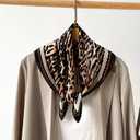 Women Stretch Ruched Head Scarf Like Satin Silk Scarf Sleeping Hair Wrapping Night Neck Scarves Headscarf 27.5