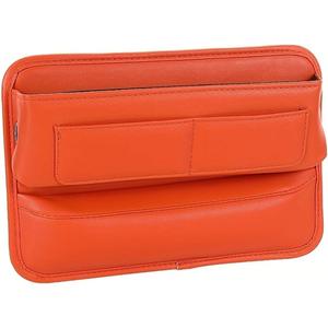 Multi-Functional Car Storage for Cards, Measuring 7.87-11.81 Inches, Designed to Fit in The Between The Front Seats, Providing Extra Storage Space.(Orange)