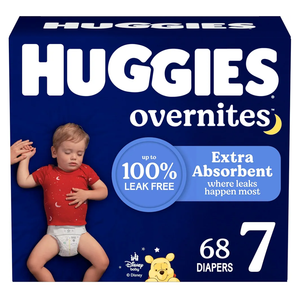Huggies Size 7 Overnites Baby Diapers: Overnight Diapers, Size 7 (41+ lbs), 68 Ct (2 Packs of 34)