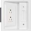 Legrand - OnQ Wall Cable Concealer Kit, Flat Panel TV Connection Kit with Cable Management Box, In Wall TV Power Kit Hides Cords and Cables, Hider Box Fits All Plugs, White, HT2102WHV1 (Hardwired)