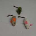 Cat Toys 3Pcs Large Squeak Mice, Interactive Catnip Silvervine Chew Toys for Indoor Cats & Kittens, 8.9" Organic Mouse Toys with Bell, Dental Matatabi Cat Nip Toy for Exercise & Play (A011)