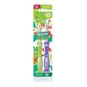 GUM Sunstar Monsterz Kids’ Toothbrush W/Suction Cup, Ages 2+, Assorted Colors, 1 Dozen