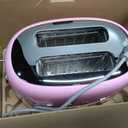 SMEG 2 Slice Toaster with 6 Presets and Defrost Function and Removable Crumb Tray TSF01PKUS, Pink
