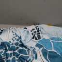 HOSIMA Sea Turtle Comforter Set, Coastal Beach Themed Bedroom Comforter Set Queen Size for Kids Teen Girls Boys Room Decor, Turtle Twin Bed in a Bag for Girls with 2 Pillowcases.