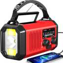 Emergency Radio Hand Crank Solar, AM/FM/NOAA Weather Radio Built-in 20000mah Battery Powered,Type-C Charger,Flashlight, Reading Light,SOS, Compact & Portable for Camping/Emergencies