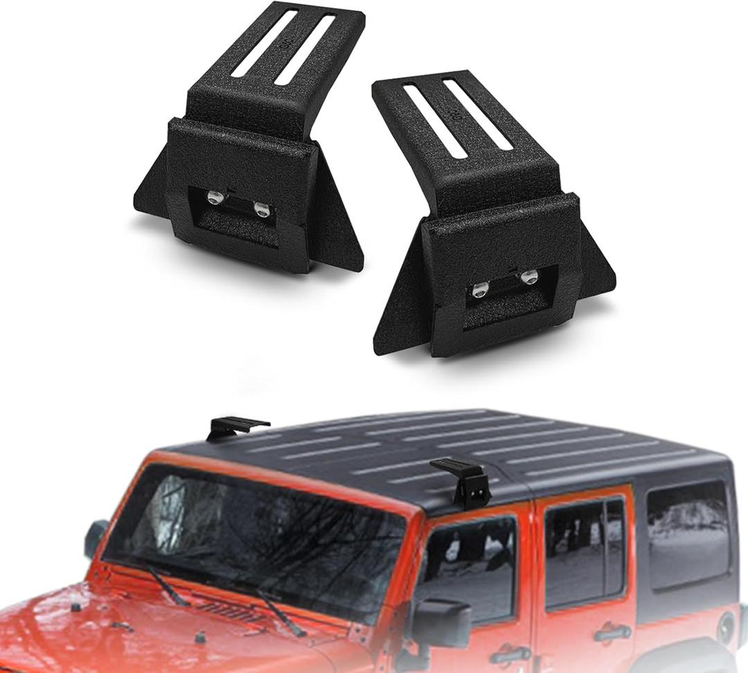 Compatible with Wrangler JL JK 2007-2024, Gladiator JT, Cherokee XJ 1984-2001 Roof Rack Mounting Brackets Reinforcement of Two Screws for Fixing