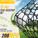 PodiuMax Golf Net, 10x7ft Golf Practice Net with Noise Reduce Silk Target Driving Real Balls, Hitting Nets for Backyard Garage, Improve Chipping Putting Pitching,Gift for Men & Golfers