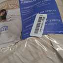 HYMOKEGE Beige Duvet Cover King Size, Ultra Soft 3-Piece Seersucker Duvet Cover Set with Zipper Closure, Soft Brushed Microfiber Bedding Set with 8 Corner Ties (104"x90", 2 Pillowshams)