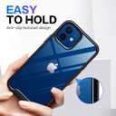 Matone Compatible with iPhone 12 Case, Compatible with iPhone 12 Pro Case, Clear Slim Protective Hybrid Cover Hard PC Back with TPU Bumper - Black