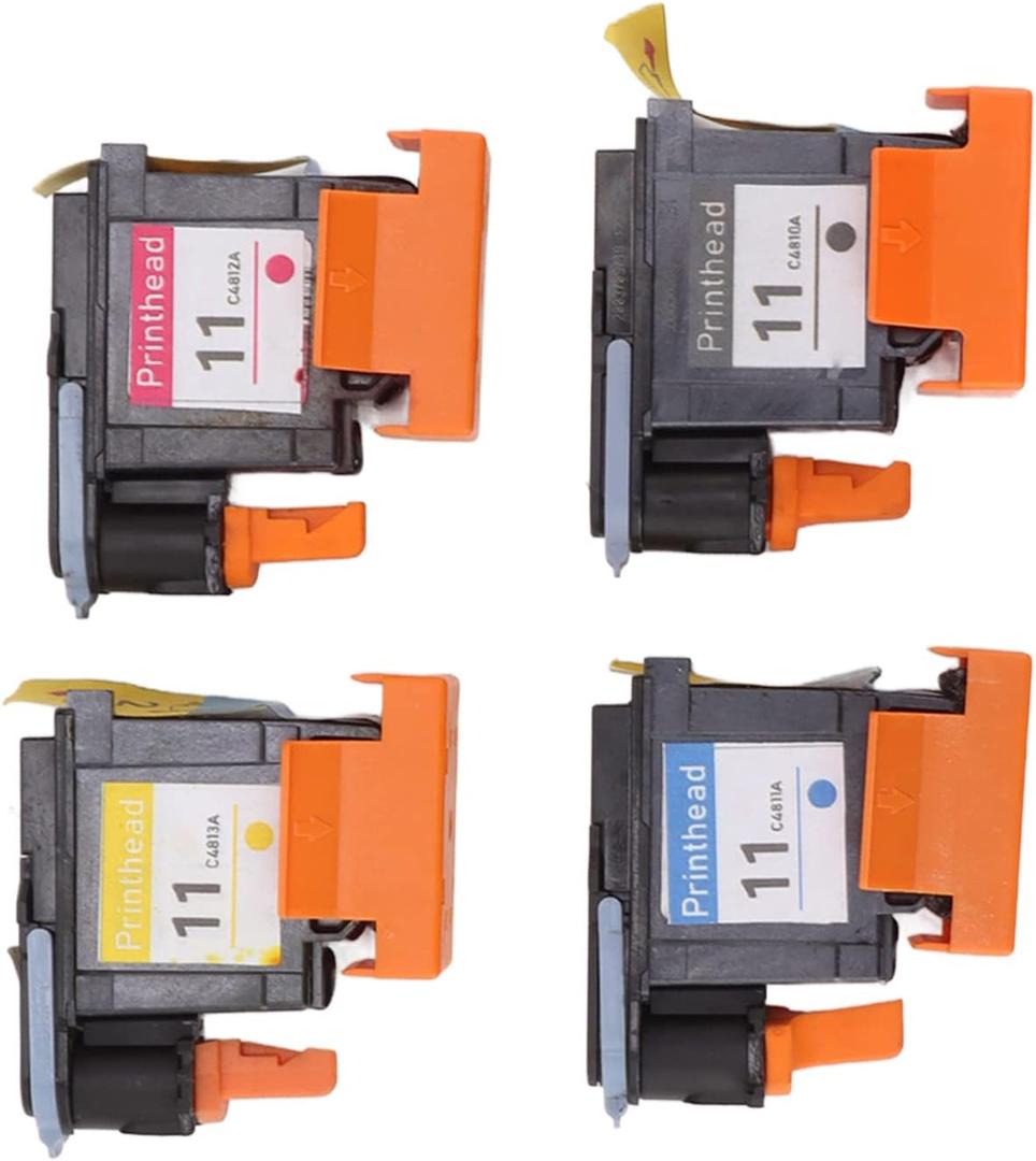 4 Pcs Printhead Printer Magenta Black Cyan Yellow Print Replacement for HP 100 110 111 500 510 800 813 850