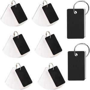 800 Sheet Mini Index Card Binder Refills with Binder Ring,Pocket Teaching Cards,Blank Cards,Bookmark,Note Card 2.75 x 1.5",8pcs Memo Scratch Pads for Memory Learning Studying Office Supplies (Black)