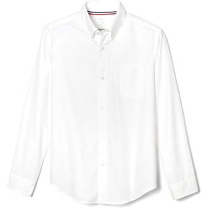 French Toast Boys Long Sleeve Oxford Shirt (Standard & Husky) Button Down Shirt (L)