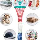Basketball Hamper Toy for Kids  Fun Over-the-Door Laundry Hoop with Ball  Build Good Habits Early & Keep the Floor Tidy(Green)