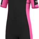 Hevto Kids Wetsuit Shorty for Boys Toddler Girls Youth 2mm Neoprene Thermal Wet Suit Front Zip for Swimming Snorkeling Surfing Diving (6)