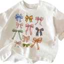 QJQ Girl's Cute Graphic T Shirts Short Sleeve Crewneck Tees Summer Trendy Preppy Tops Clothes