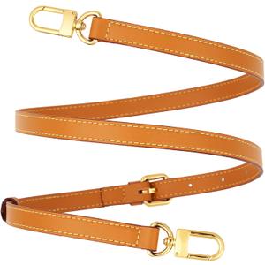 Vachetta Leather Adjustable Crossbody Strap Women Crossbody Leather Purse Strap (Honey Brown-Width:0.59 inches(1.5cm))