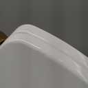Mayfair Bennett Toilet Seat with Brushed Gold Hinges, Slow Close Wood Seat, Secure Metal Hinges, Easy Install, Made in USA, Elongated, White
