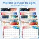 10 x 2026-2027 Wall Calendar - Includes January 2026 to June 2027, 18-Month Paper Wall Calendar 11 x 8.5 Inches.Thick Paper with Julian Dates and Block for New Year and Christmas Holidays To-dos  Notes (I)