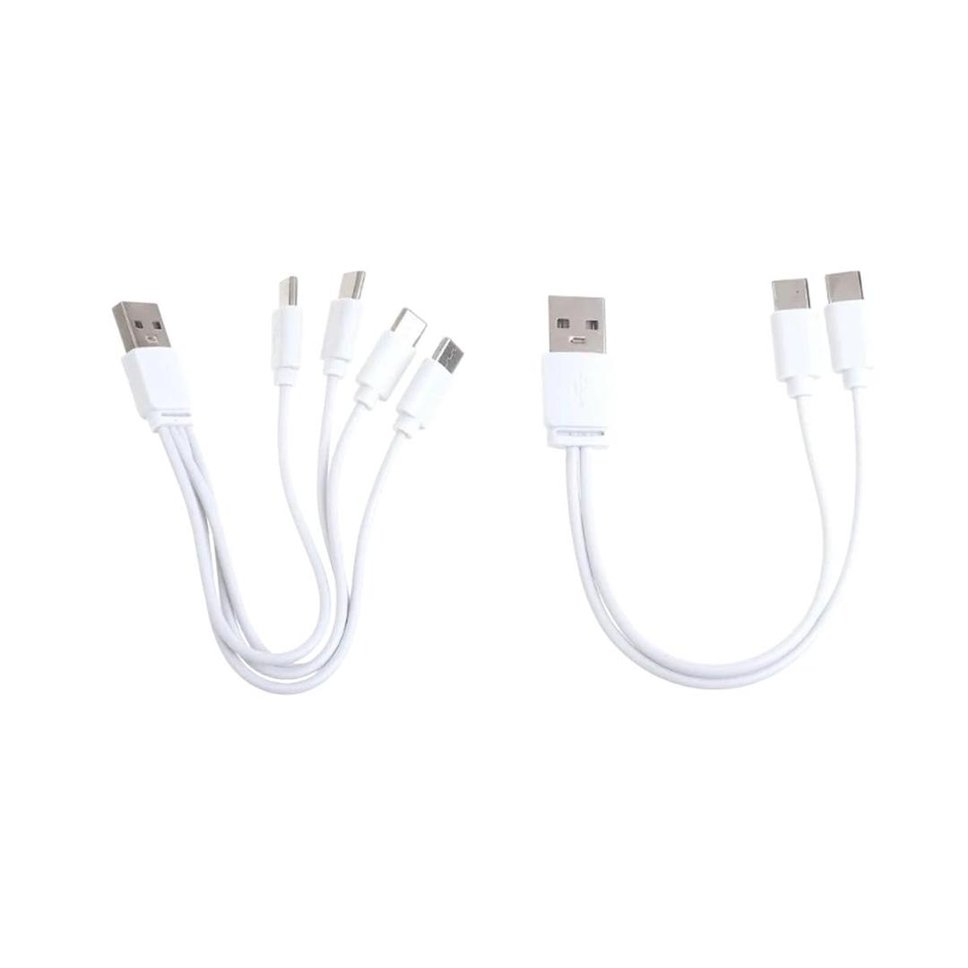 Charging Cable USB Splitteble High-Speed Charging Support Cord with 2/4 Type Male Port