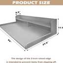 Royxen Laundry Countertop with 2-Tier Shelf Universal Fit, Washer and Dryer Countertop with Storage Space, Shelf Height 11.5 Inches, Solid Wood Core, Grey, 54 Inches Wide