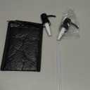 AUNRGO Black Soap Dispenser Pump Replacement - Matte 304 Stainless Steel Hand Soap and Lotion Dispenser Pumps Replacement for Regular Glass Mouth Bottles, Standard 28/400 Neck Size