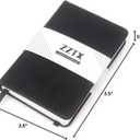 ZZTX 2 Pack Small Pocket Notebook 3.5" x 5.5" Hardcover Lined Paper Mini Notepad with Black Leather Sketchbook Composition Notebook