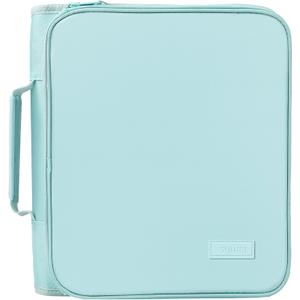 SUNEE Zippered Binder Bag with Handle, 2-Inch 3-Ring O-Ring, 500-Sheet Capacity, Includes Zip Pocket, 5-Tab Expanding File Folder, Multi-Pocket Organizer Binder for Middle School, Sky Blue