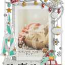 LARAINE Picture Photo Frame 5x7 Metal 2025 Christmas Red Car High Definition Display Pictures for Tabletop Home Decorative Holiday Gift (Silver(2025))