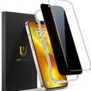 UNBREAKcable 2PCS Screen Protector for iPhone 13 Pro Max - 1 Privacy Tempered Glass+1 Clear Glass Double Shatterproof [Installation Frame] [9H Hardness] [Case Friendly] Anti-Scratch iPhone 6.7 inch