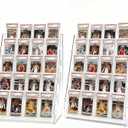 2 Pack 5-Tier Baseball Card Display Shelf Large Capacity Shelf Rack Holder Stands For Baseball Basketball Sports Graded Game Greeting Cards Display