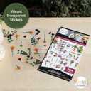 3 x Happy Planner Sticker Pack for Calendars, Journals, and Diaries, Multicoloured Scrapbook Accessories, Beautiful Blooms Theme, 25 Sheets, 264 Total Stickers
